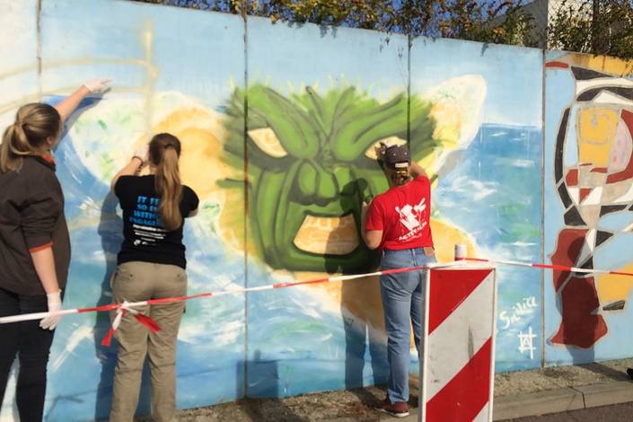 Graffiti-Workshop des Jugendstadtrates